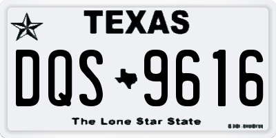 TX license plate DQS9616