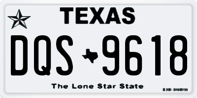 TX license plate DQS9618