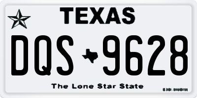 TX license plate DQS9628