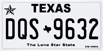 TX license plate DQS9632
