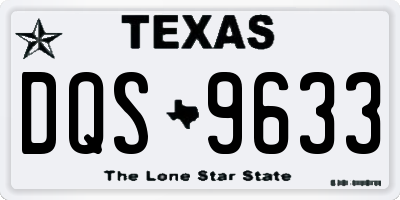 TX license plate DQS9633