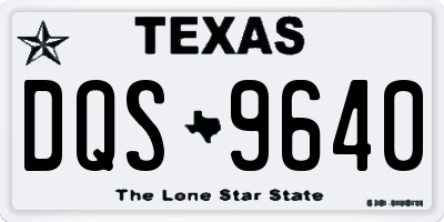TX license plate DQS9640