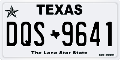 TX license plate DQS9641