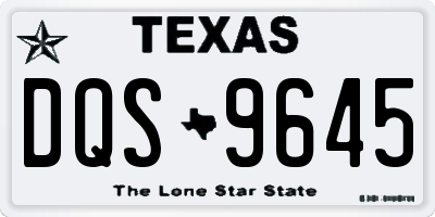 TX license plate DQS9645