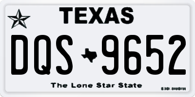 TX license plate DQS9652