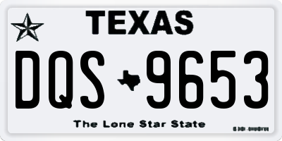 TX license plate DQS9653