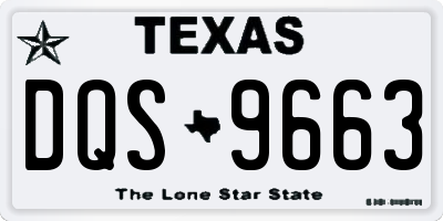 TX license plate DQS9663