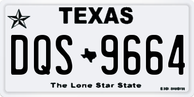 TX license plate DQS9664