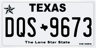 TX license plate DQS9673