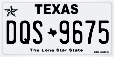 TX license plate DQS9675