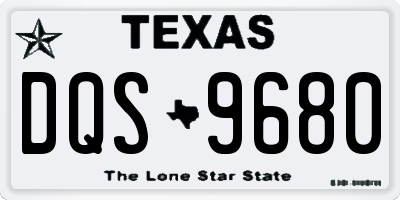 TX license plate DQS9680