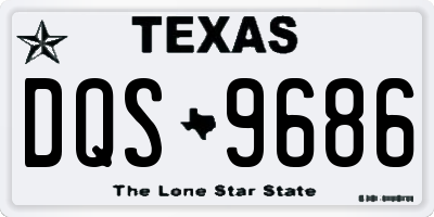 TX license plate DQS9686