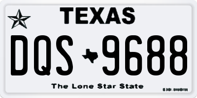 TX license plate DQS9688