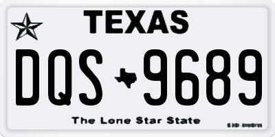 TX license plate DQS9689