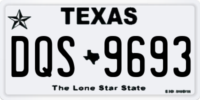 TX license plate DQS9693