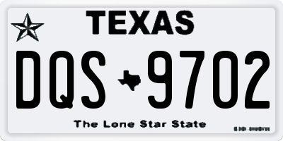 TX license plate DQS9702