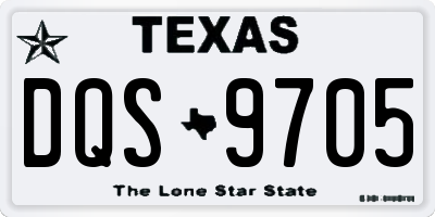 TX license plate DQS9705