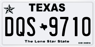 TX license plate DQS9710