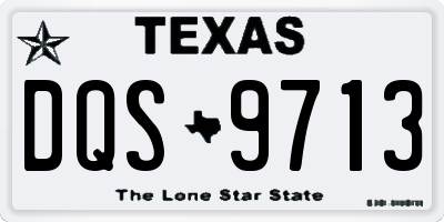 TX license plate DQS9713