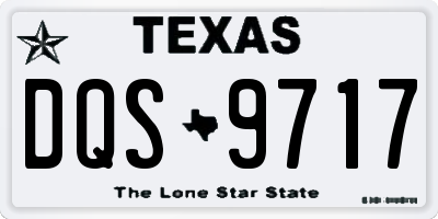 TX license plate DQS9717