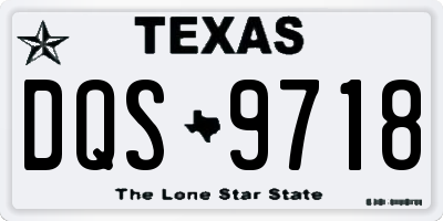 TX license plate DQS9718