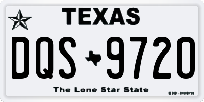 TX license plate DQS9720