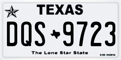 TX license plate DQS9723