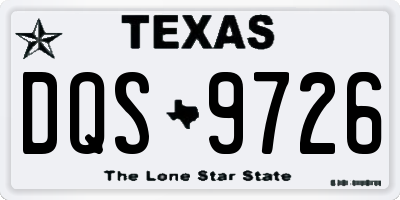 TX license plate DQS9726