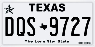 TX license plate DQS9727