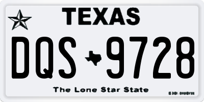 TX license plate DQS9728