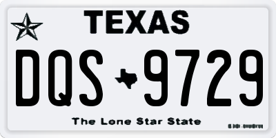 TX license plate DQS9729