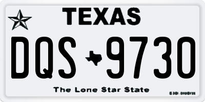 TX license plate DQS9730