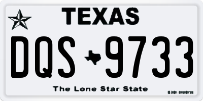 TX license plate DQS9733