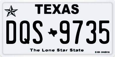 TX license plate DQS9735