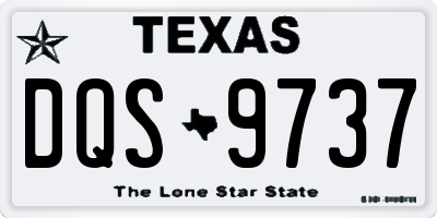 TX license plate DQS9737