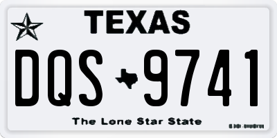 TX license plate DQS9741