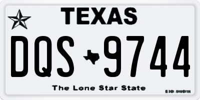 TX license plate DQS9744
