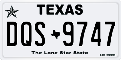 TX license plate DQS9747