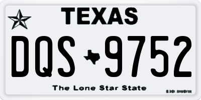 TX license plate DQS9752