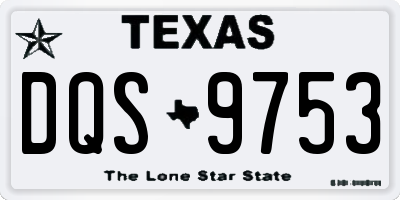 TX license plate DQS9753