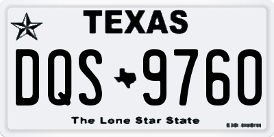 TX license plate DQS9760