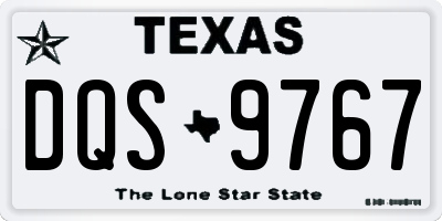TX license plate DQS9767