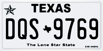 TX license plate DQS9769