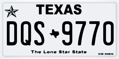TX license plate DQS9770