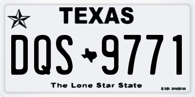 TX license plate DQS9771