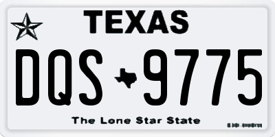 TX license plate DQS9775