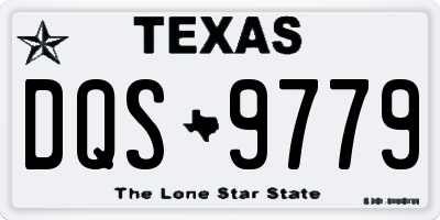 TX license plate DQS9779