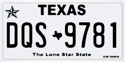 TX license plate DQS9781