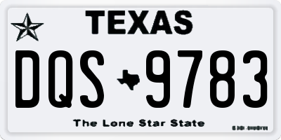 TX license plate DQS9783