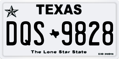 TX license plate DQS9828